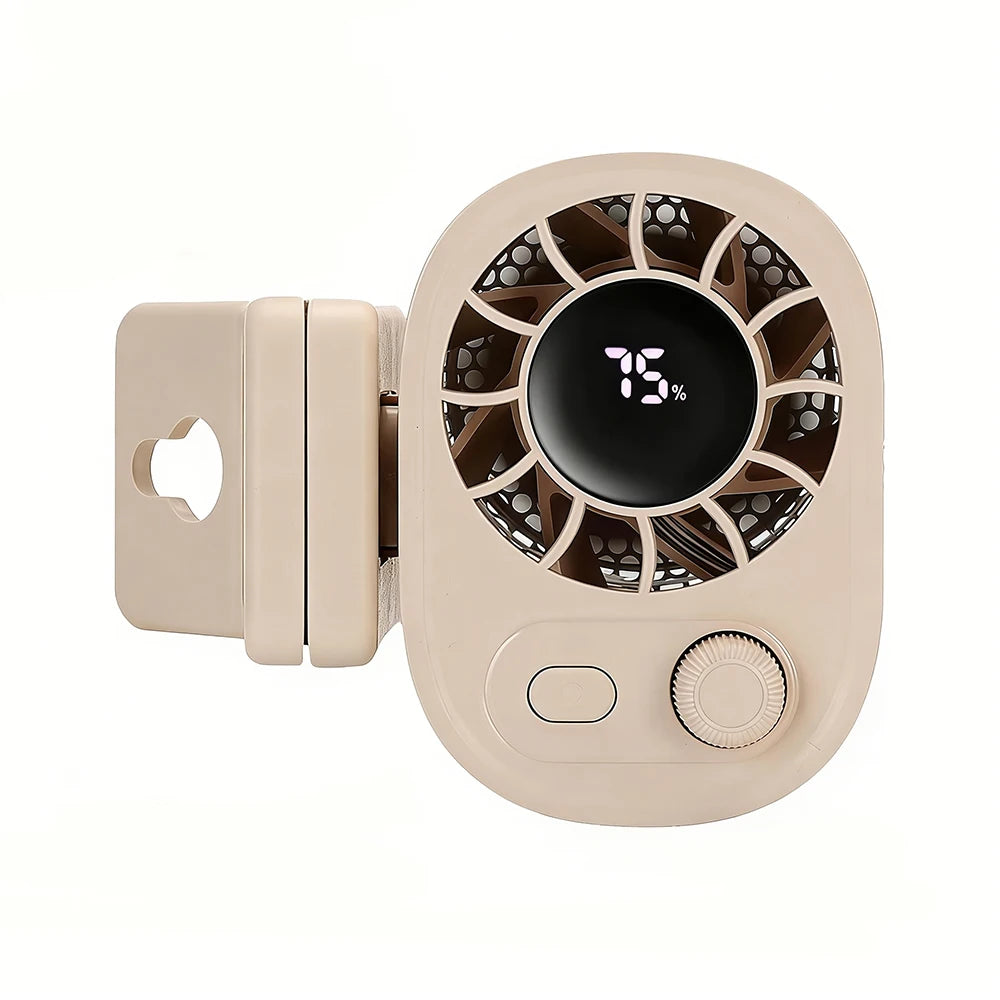 1400Mah Clip on High-Speed Small Fan, Waist Mounted Fan, Desktop Fan, 100 Speed Multi-Functional Stepless Speed Small Fan