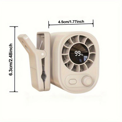1400Mah Clip on High-Speed Small Fan, Waist Mounted Fan, Desktop Fan, 100 Speed Multi-Functional Stepless Speed Small Fan