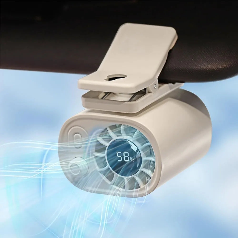 1400Mah Clip on High-Speed Small Fan, Waist Mounted Fan, Desktop Fan, 100 Speed Multi-Functional Stepless Speed Small Fan