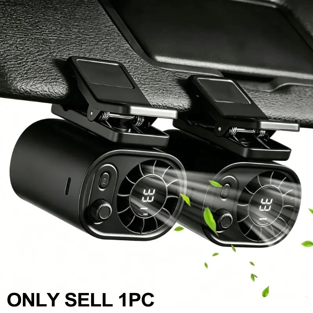 1400Mah Clip on High-Speed Small Fan, Waist Mounted Fan, Desktop Fan, 100 Speed Multi-Functional Stepless Speed Small Fan