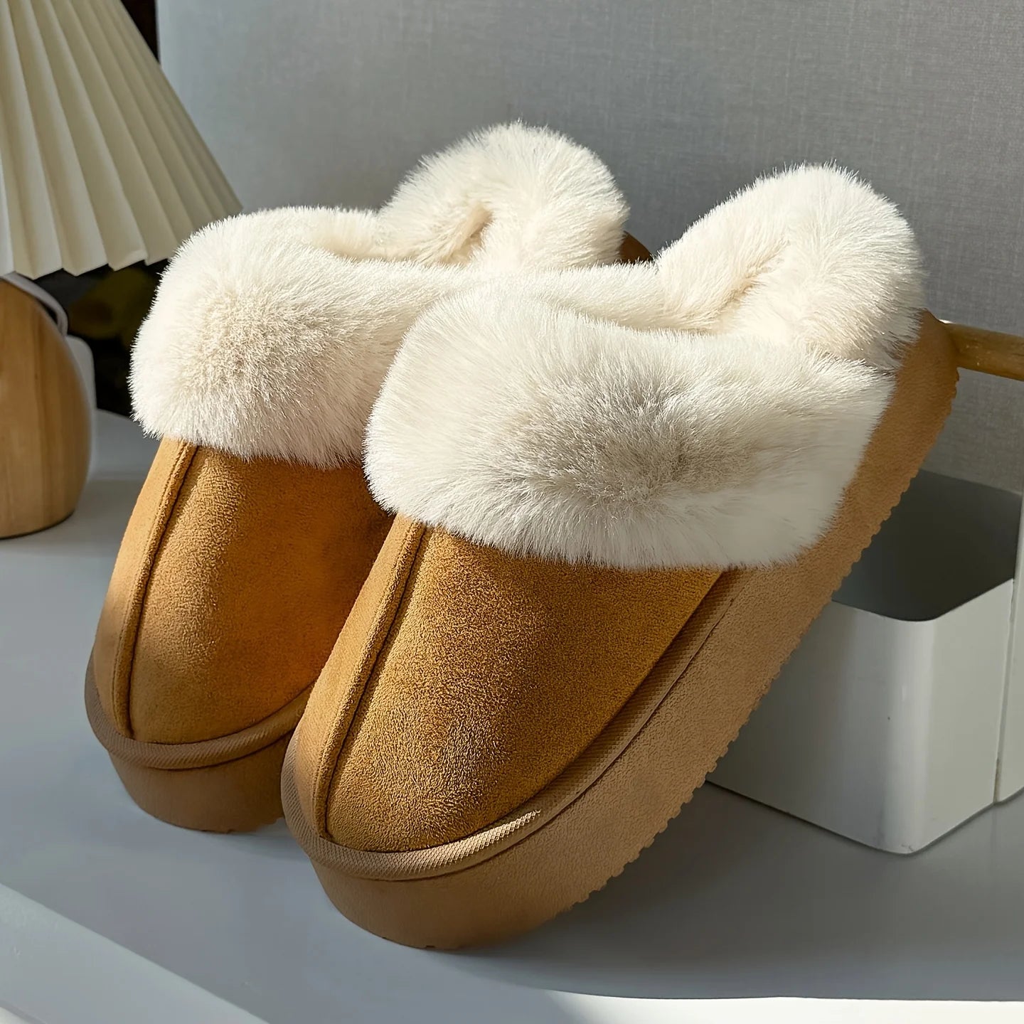 Winter Warm House Slippers - Thick Plush Sole, Soft Unisex Design for Home, Office & Campus. Cozy & Durable.