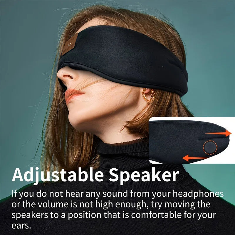 Wireless Bluetooth Sleep Headphones Eye Mask - 3D Eye Mask with Sponge Speakers for Sleeping Napping Travel Yoga & Meditation