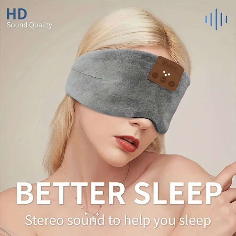Wireless Bluetooth Sleep Headphones Eye Mask - 3D Eye Mask with Sponge Speakers for Sleeping Napping Travel Yoga & Meditation