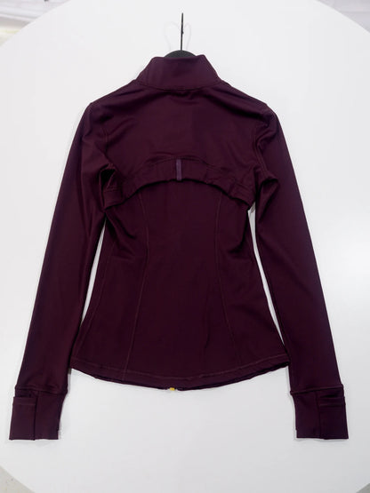 Gold Zipper Jacket and Yoga Pants Set, Sportswear, Quick-Dry and Breathable, Slimming and Lightweight, Tight-Fitting