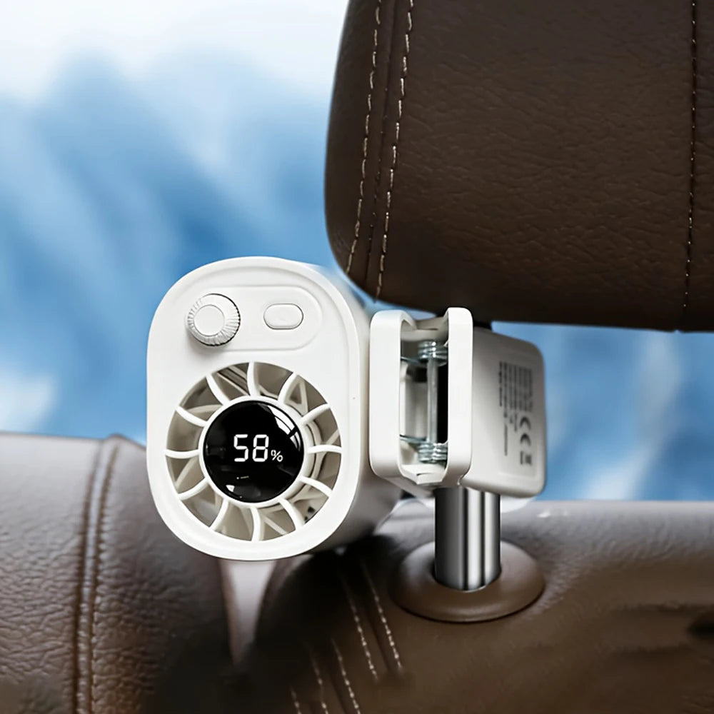 1400Mah Clip on High-Speed Small Fan, Waist Mounted Fan, Desktop Fan, 100 Speed Multi-Functional Stepless Speed Small Fan